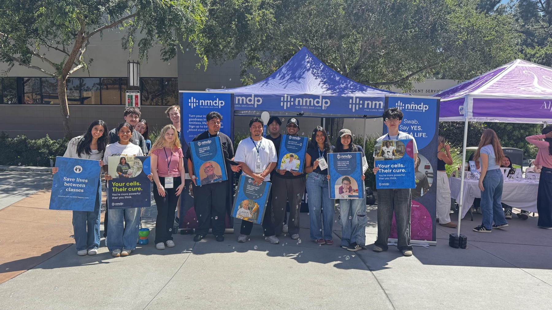 Project RISHI members supporting an NMDP stem-cell donor awareness event