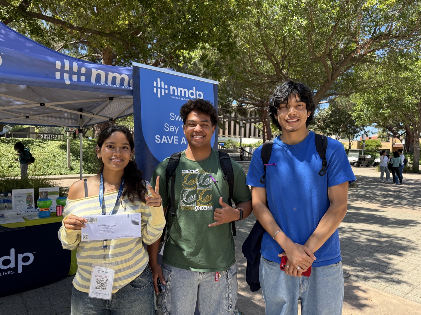 Project RISHI members at an NMDP stem-cell donor awareness event
